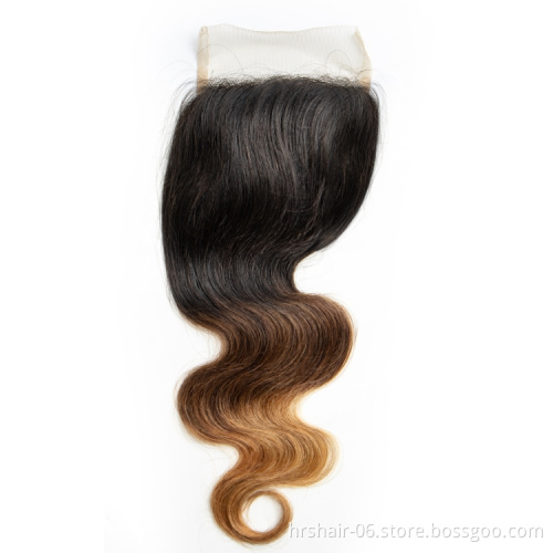 T1b/4/30 Ombre Color Body Wave Human Hair 3 Bundles With Closure Virgin 4x4 Lace Closure Brazilian Hair Bundles With Closure